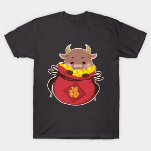 Cute little Ox Gives Best Wishes / Year of the Ox 2021 T-Shirt
